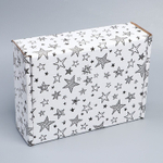 Коробка сборная «Звёзды», белый, 27 х 21 х 9 см