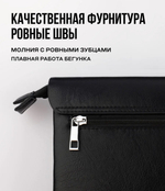 Сумка планшет мужская, кожаная MKT, черная