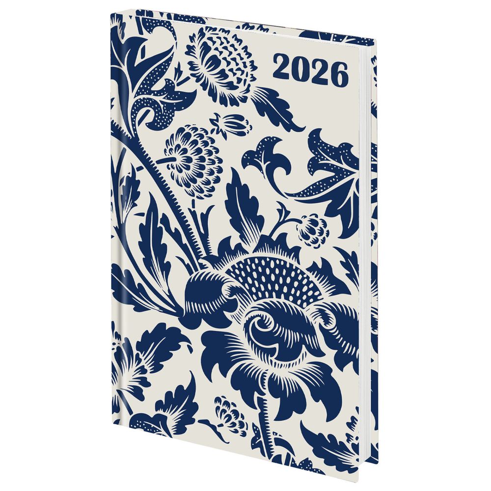 Ежедневник датированный 2026 145х215 мм А5 STAFF ламинированная обложка "Blue fresco" (117324)