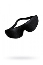 Маска закрытая на резинке черная кожа