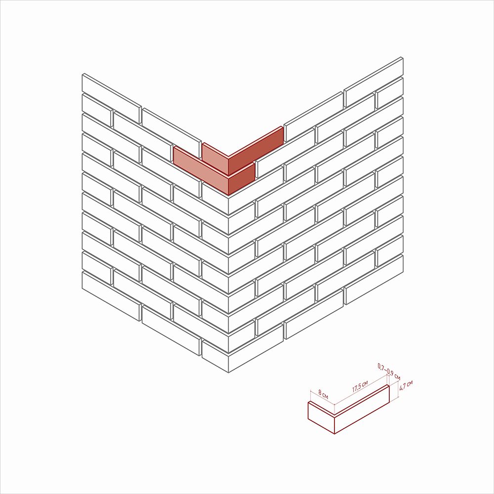 White Hills - Искусственный камень - Йорк Брик 335-70