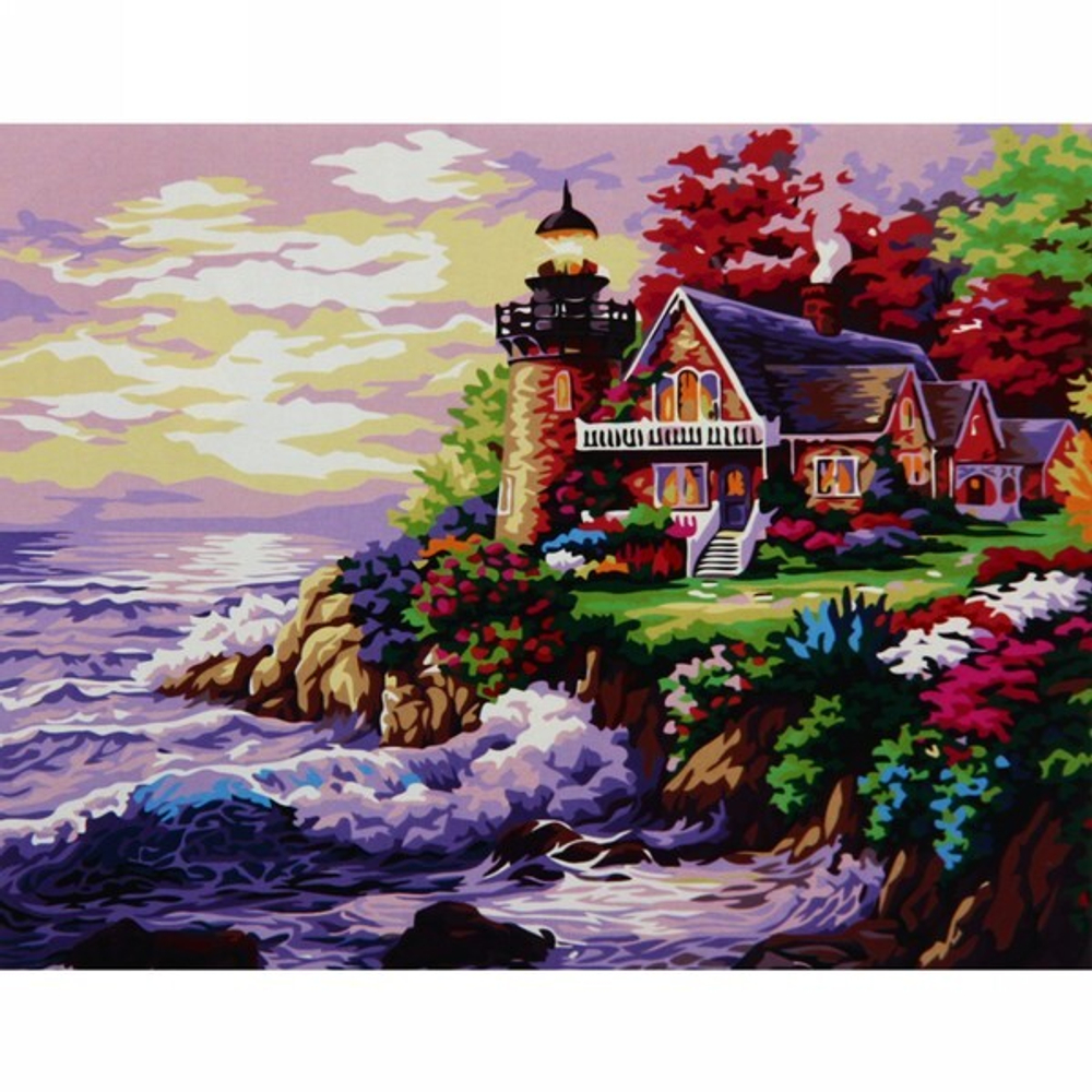 Алмазная мозаика 30*40см «Дом у моря» М40224