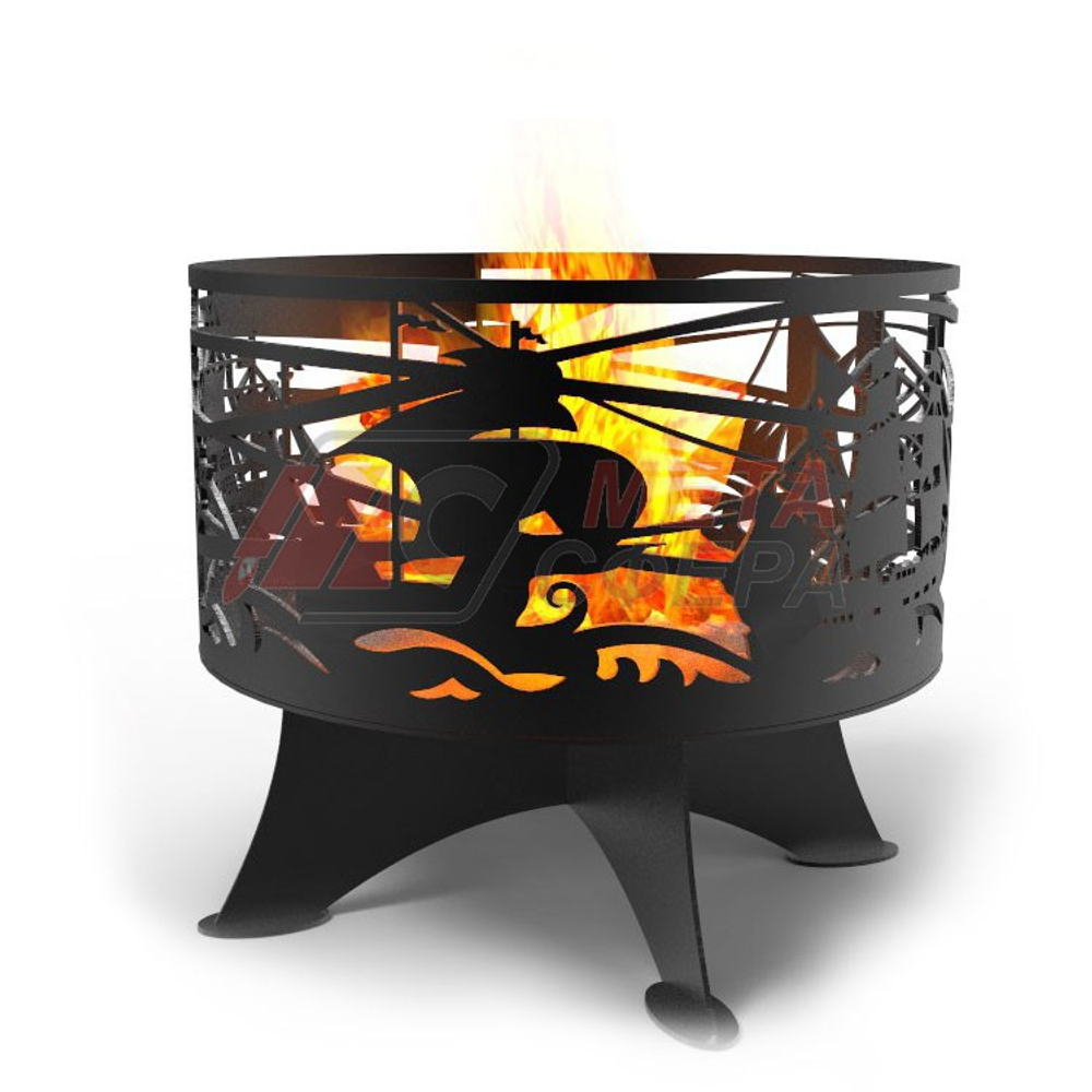 Чаша костровая Корабли кольцо