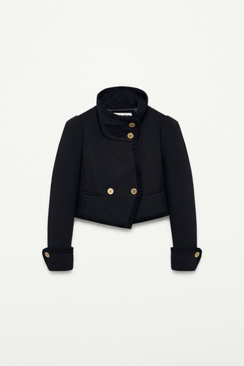 ZARA КОРОТКИЙ ЖАКЕТ НА ПУГОВИЦАХ — THE ITEM ZARA WOMAN, ЧЕРНЫЙ