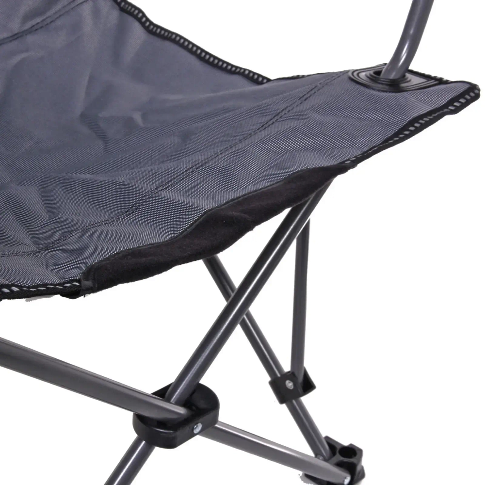 Кресло складное с подлокотниками до 120кг 85*88*53см серое