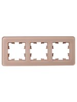 BRITE Рамка 3-местная РУ-3-2-Бр стекло дымчатый RE IEK
