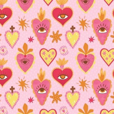 Розовые мексиканские святые сердца