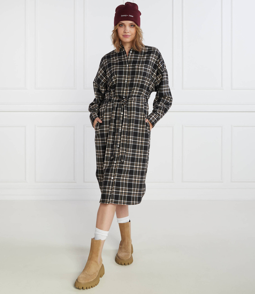 Платье с ремешком TJW CHECK BELOW Tommy Jeans - черный(DW0DW16850)