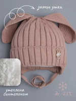 Шапка зимняя с ушками на завязках