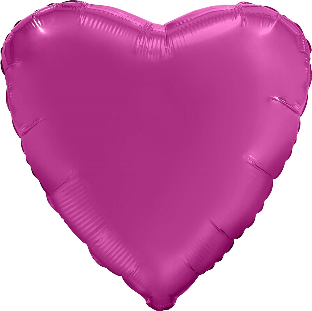 Шар (18""/46 см) Сердце, Гранатовый, Сатин, 1 шт. Е50