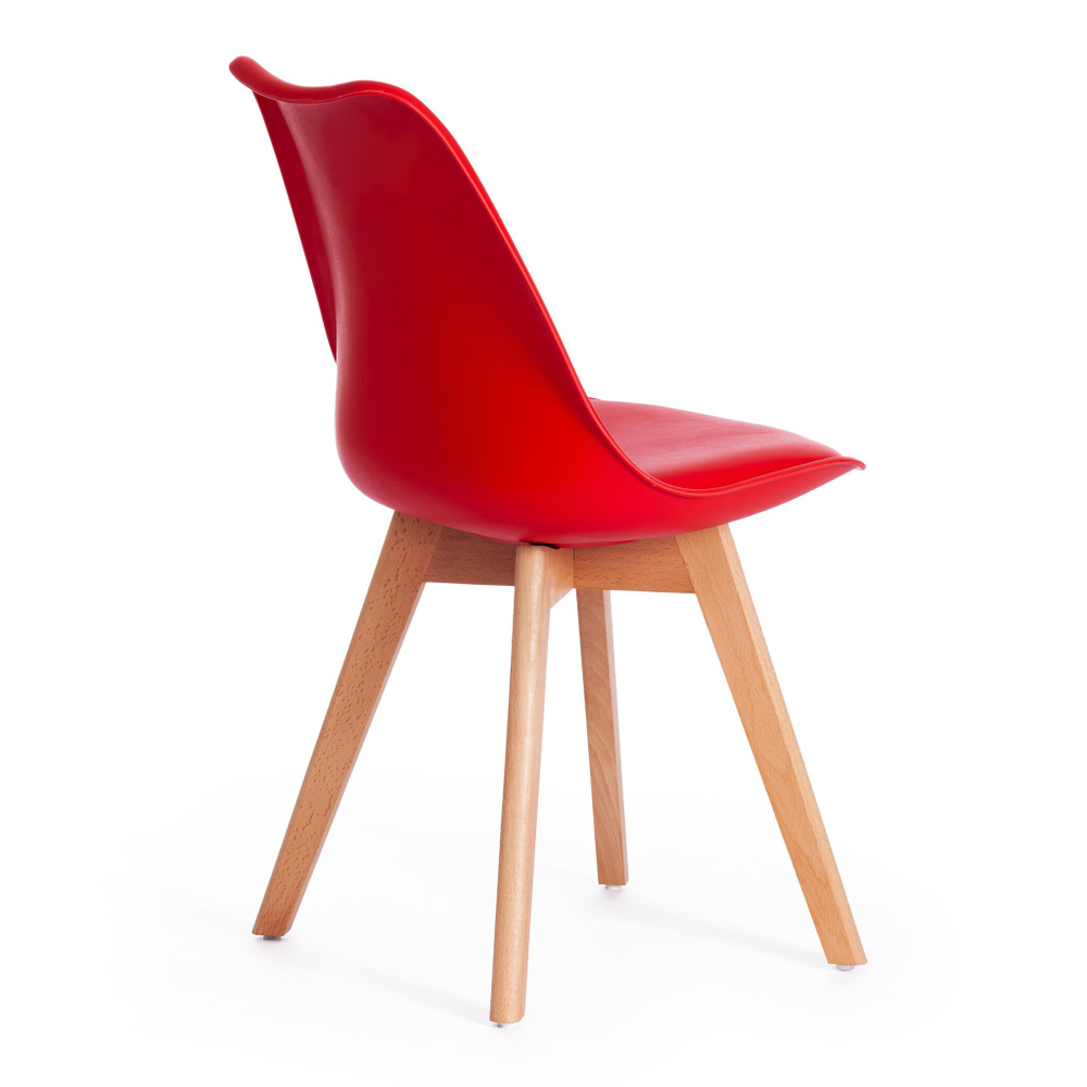Стул TULIP (mod. 73) / 1 шт. в упаковке дерево/пластик/ПУ, 48.5*52.5*83cм, красный