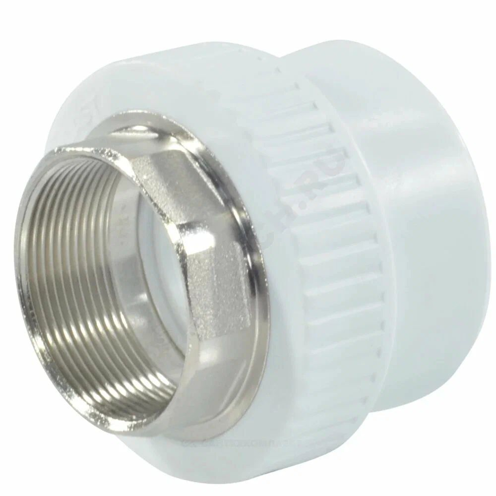 Муфта комбинированная Белая 40x1 1/2 PP-RTP н/р