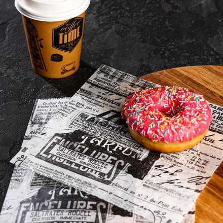 Бумага парафинированная "Старая газета", 18*18см (5листов)