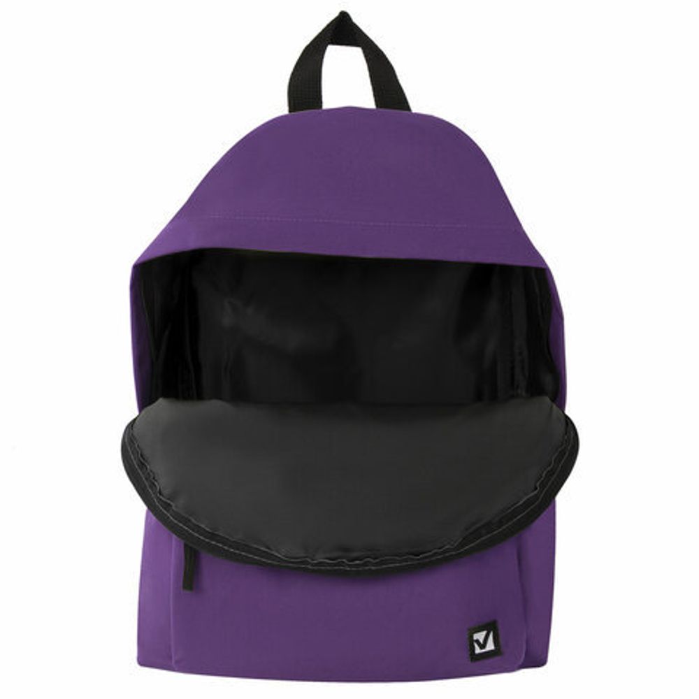 Рюкзак BRAUBERG, универсальный, сити-формат, один тон, фиолетовый, 20 литров, 41х32х14 см, 225376