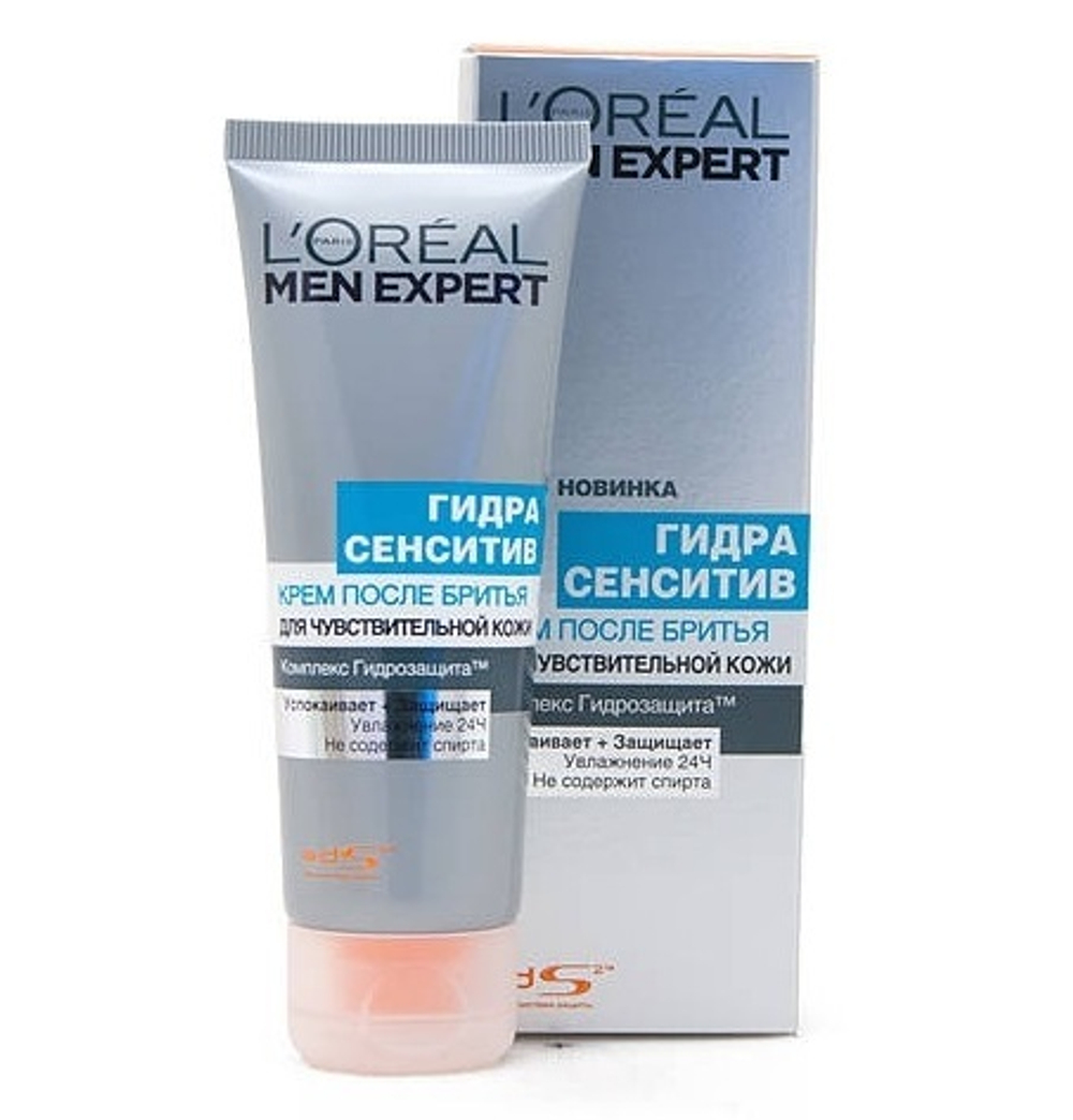 L'Oreal Paris Крем после бритья Men Expert Гидра Сенситив, для чувствительной кожи, 75 мл