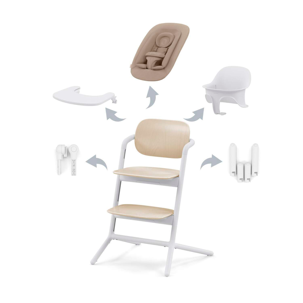 Стульчик для кормления Cybex Lemo 4 в 1 цвет Sand White (белый)