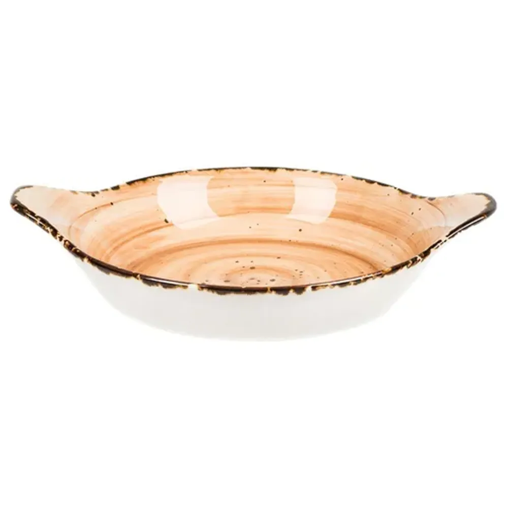 Блюдо круглое d 17,5 см h3,5 см 200 мл с ручками Organica Sand P.L. Proff Cuisine [6]