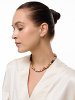 Колье "Pearl caramel " Gold тигровый глаз