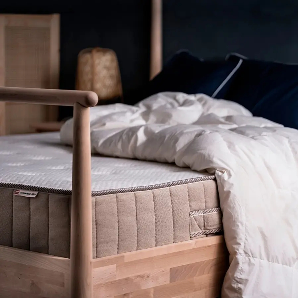 Матрас с пружинами - IKEA VATNESTROM/VATNESTRÖM/ВАТНЕСТРЁМ ИКЕА, 160х200 см, белый/бежевый