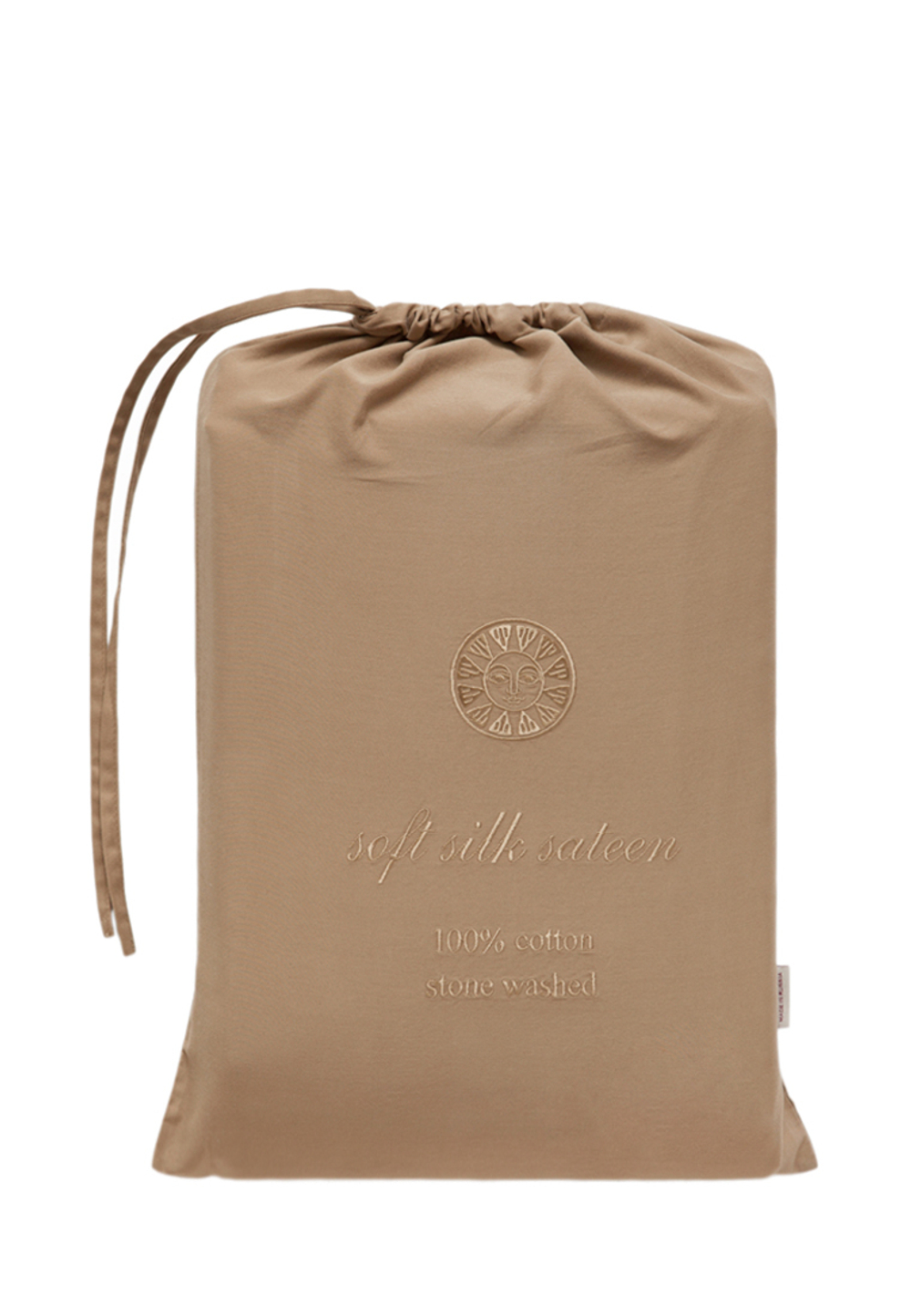 Постельное белье семейное Luxberry Soft Silk Sateen бежевое