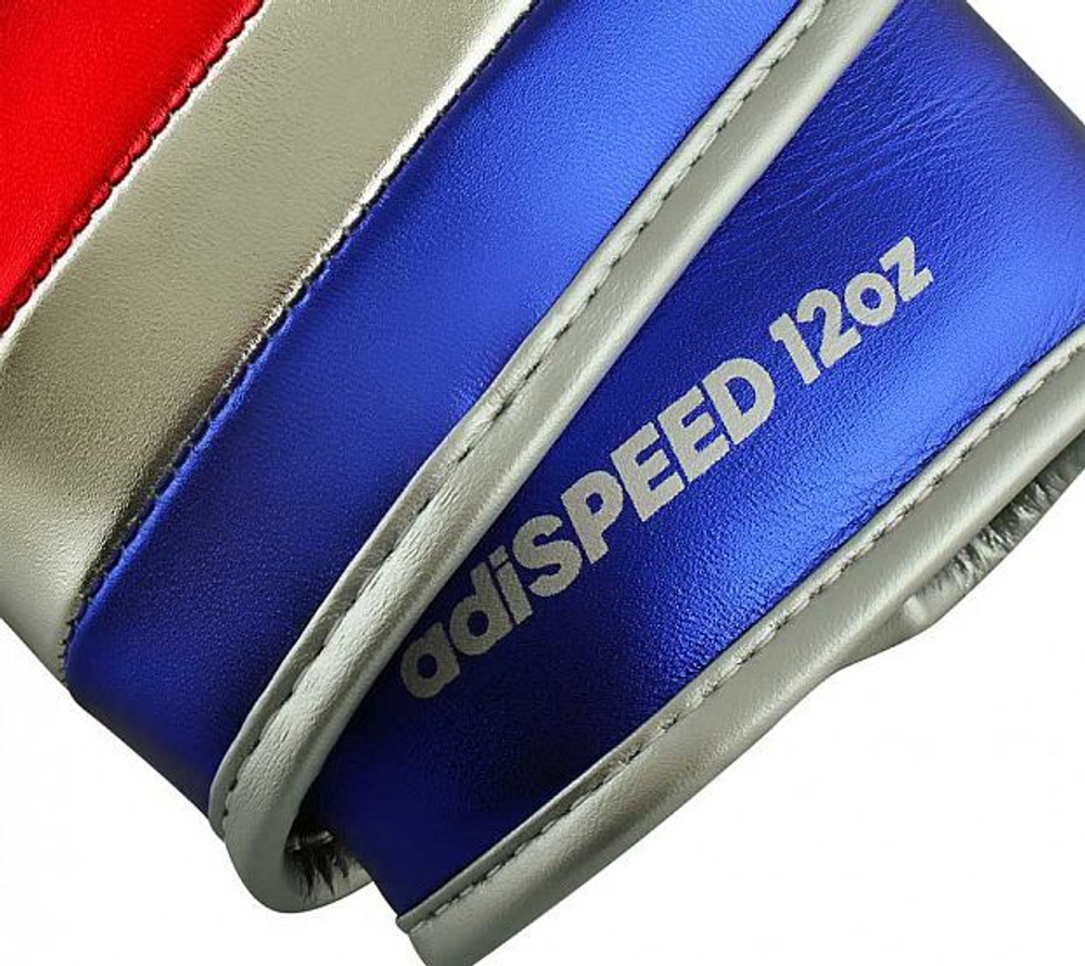 Перчатки боксерские AdiSpeed Metallic сине-красно-серебристые adiSBG501ProM