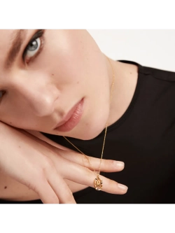 Колье женское PDPaola Буква M серебро 925 пробы покрытое золотом 750 пробы CO01-272-U