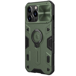 Противоударный чехол с кольцом и защитой камеры Nillkin CamShield Armor Case для iPhone 13 Pro