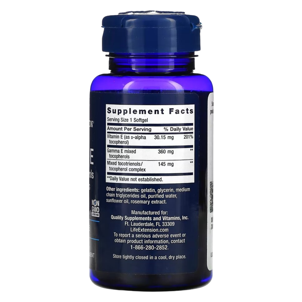 Life Extension Gamma E Mixed Tocopherols & tocotrinols 60 softgels, Витамин E