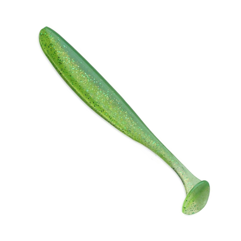 Приманка силиконовая Keitech Easy Shiner 4" PAL #01 Chartreuse Red Flake, 3 упаковки по 7 штук