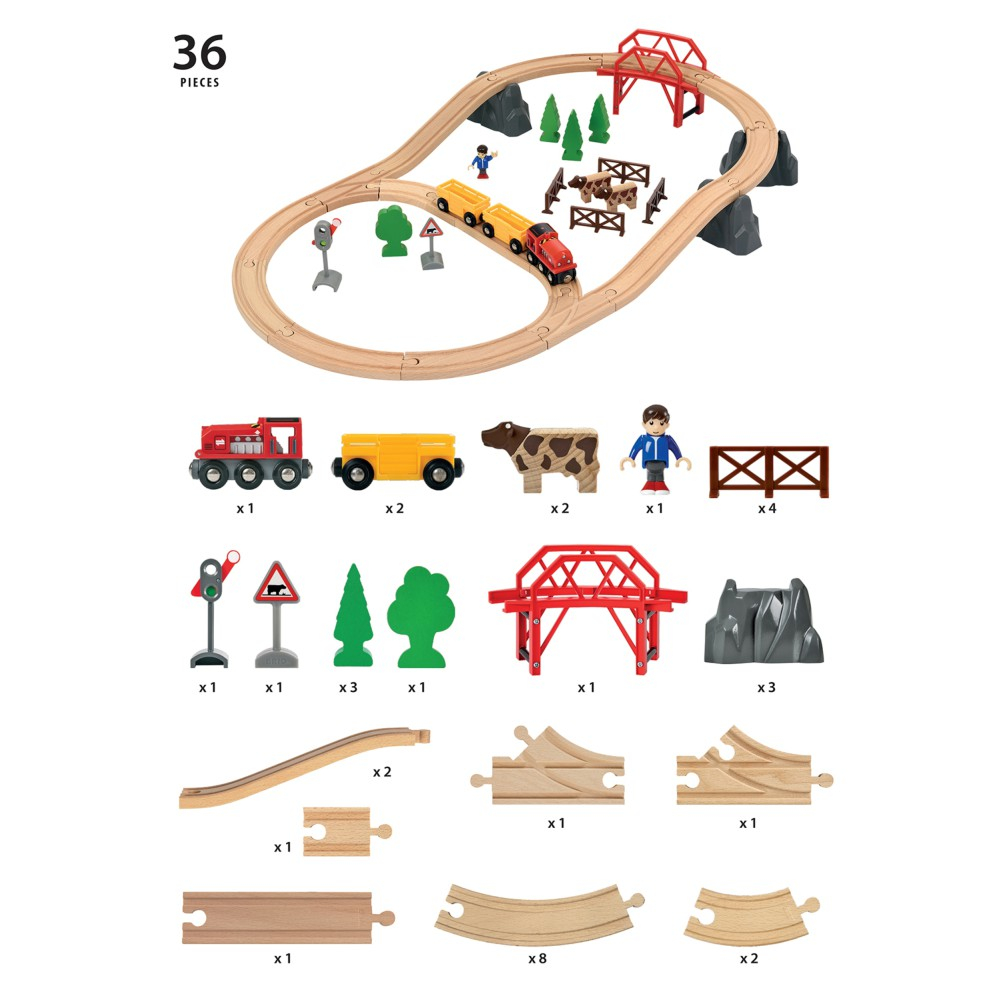 Brio - World Деревянная железная дорога Сельские холмы Стартовый набор 33909
