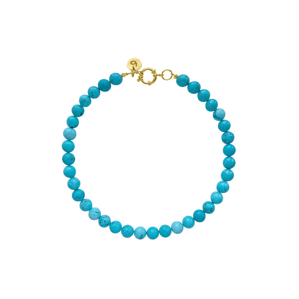 Колье из бусин камня Lagoon