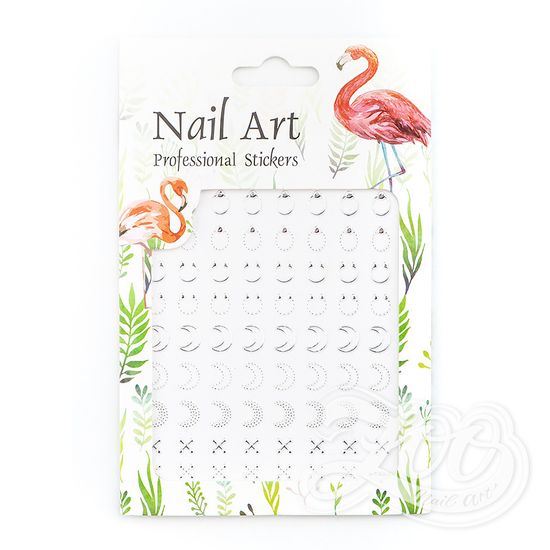 Zoo 1379 Наклейки металлизированные микс серебро