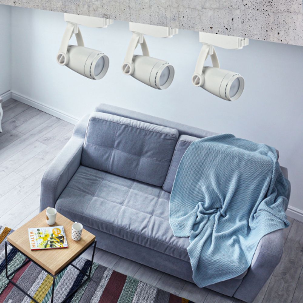 Трековый светильник однофазный ЭРА TR12-GU10 WH под лампу GU10 белый | Однофазные светильники под лампу