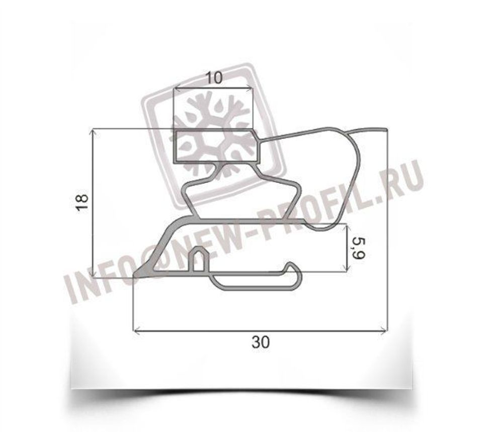 Уплотнитель для холодильника Индезит SB15.020 м.к. 495*575 мм(022)