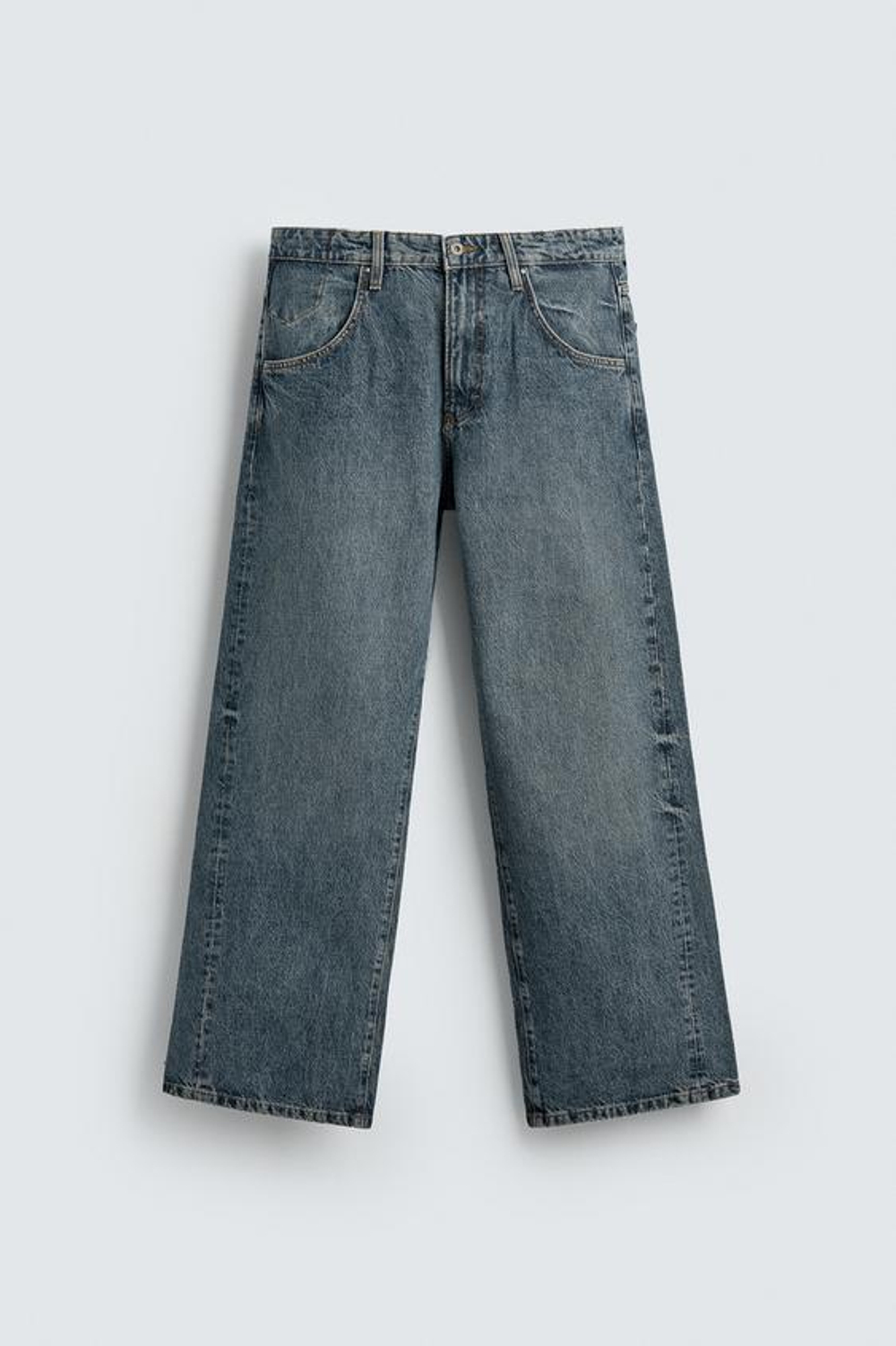 ZARA ДЖИНСЫ FLARE FIT, ВЫЦВЕТШИЙ СИНИЙ