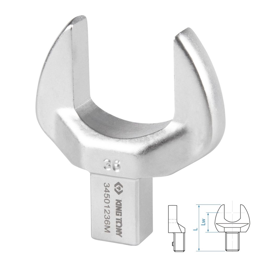 KING TONY (34501236M) Насадка рожковая серии "FIT", 36 мм, 14х18 мм