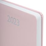 Ежедневник датированный 2023 А5 138x213 мм BRAUBERG "Profile", балакрон, светло-розовый, 114047