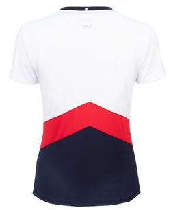 Женская теннисная футболка Fila T-Shirt Aurelia - white/navy