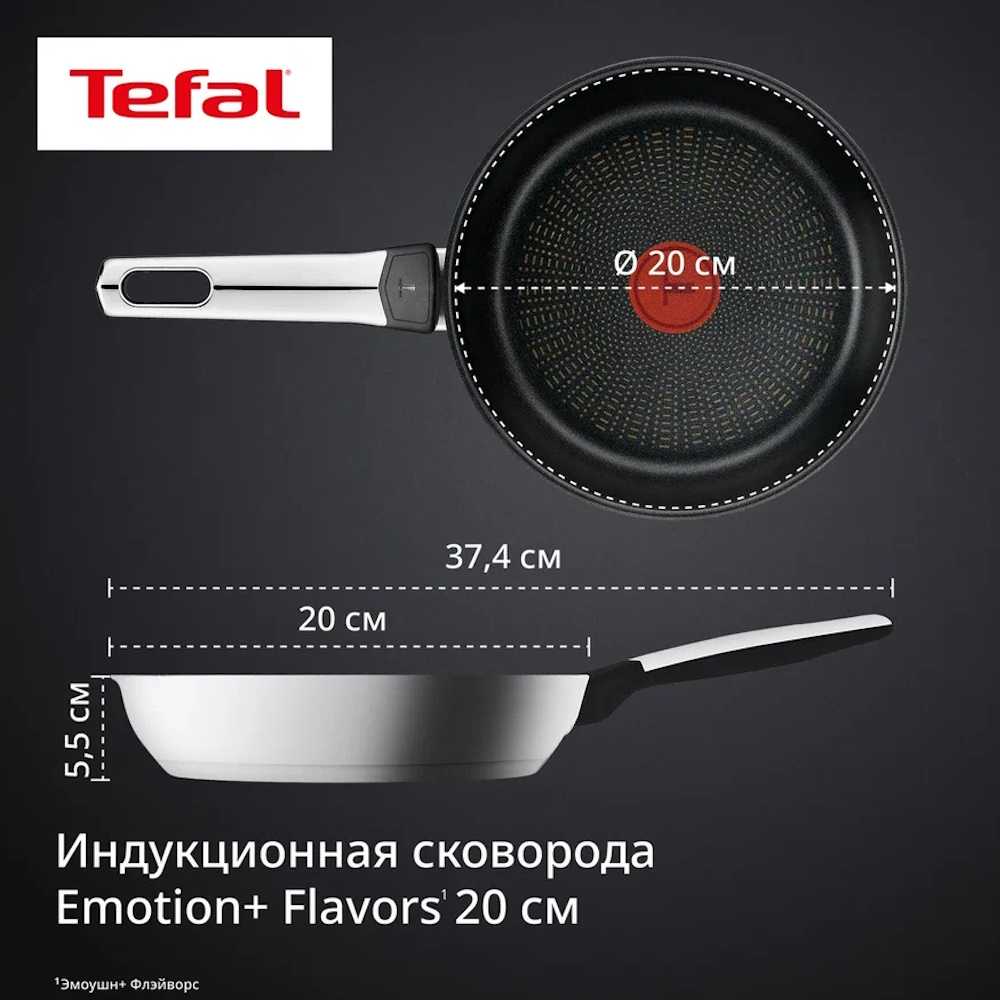 Сковорода Tefal Emotion+ Flavors 20 см E3270244