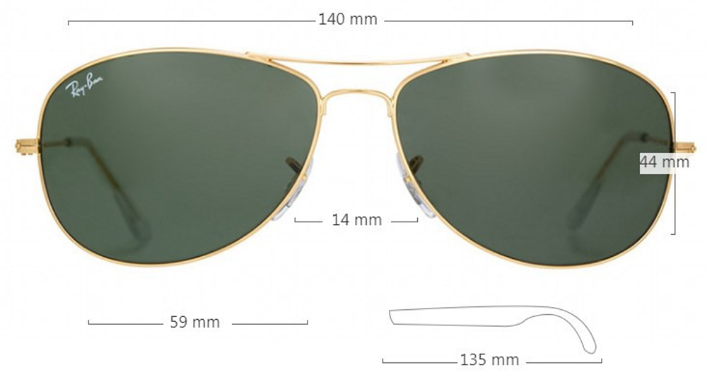 Ray Ban Cockpit RB 3362 001/51 / 59