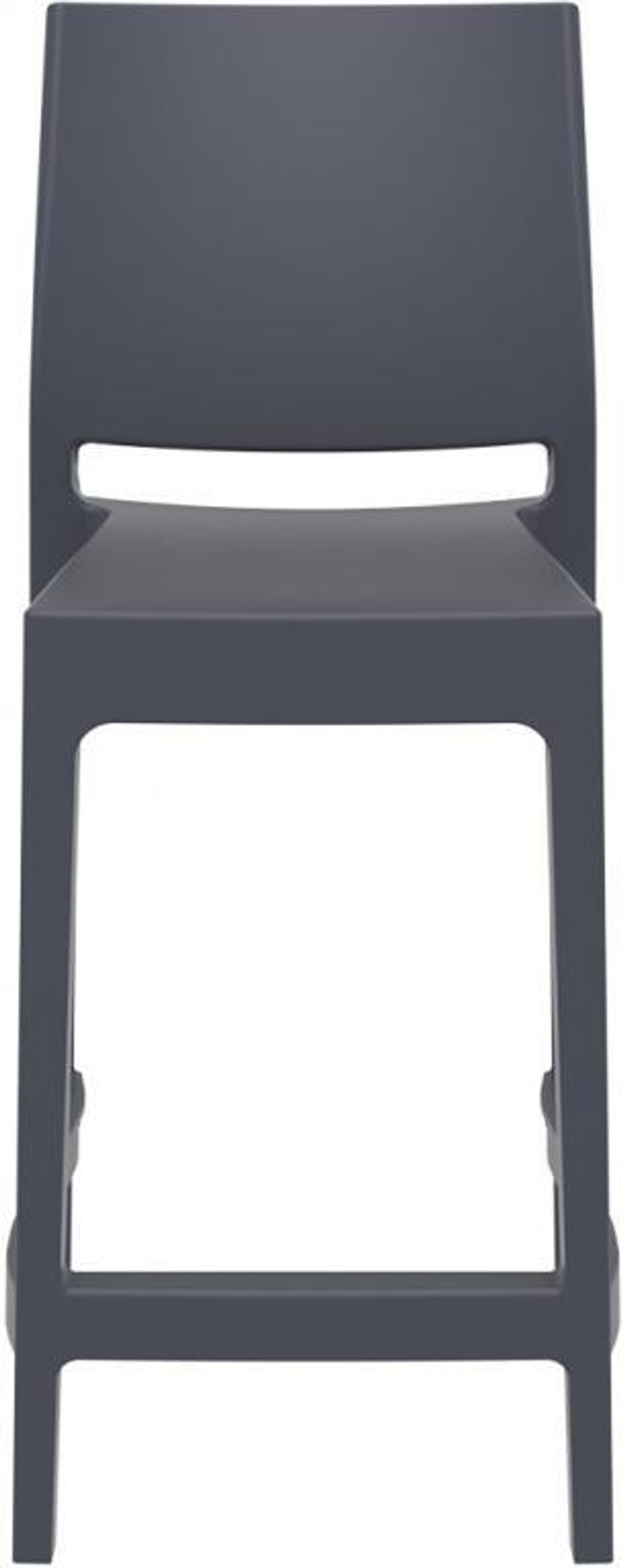 Стул пластиковый полубарный, Siesta Contract Maya Bar 65, темно-серый