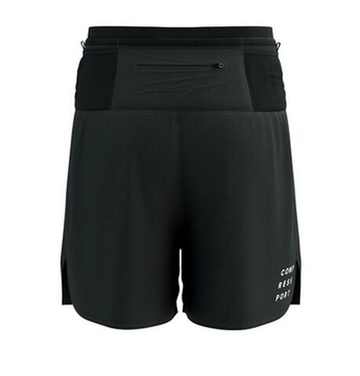 Мужские теннисные шорты Compressport Trial 2-in-1 - black