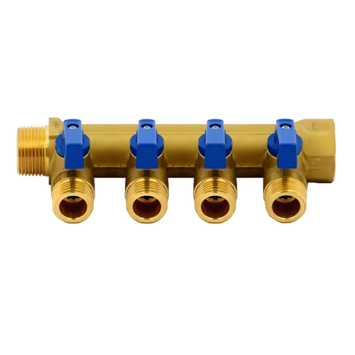 Коллектор с шар.краном 3/4х1/2-4 вых. VIEIR VR714
