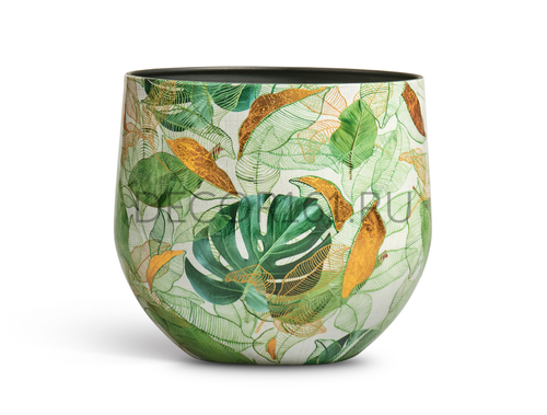 Кашпо TREEZ Effectory Savage Garden Чаша Botanical в-29 см, д-33 см 41.33-25-24-126-GN-33