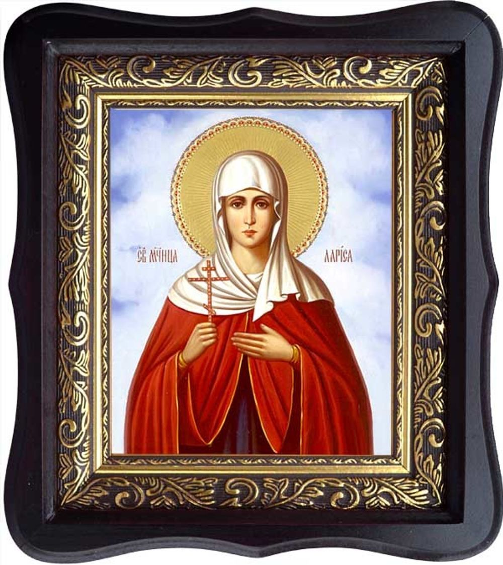 Лариса Готфская Святая мученица. Икона на холсте в киоте