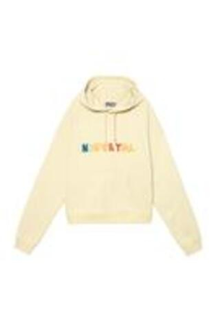 ZARA X BENITO ANTONIO ТОЛСТОВКА С КАПЮШОНОМ И НАШИВКОЙ, ВАНИЛЬНЫЙ