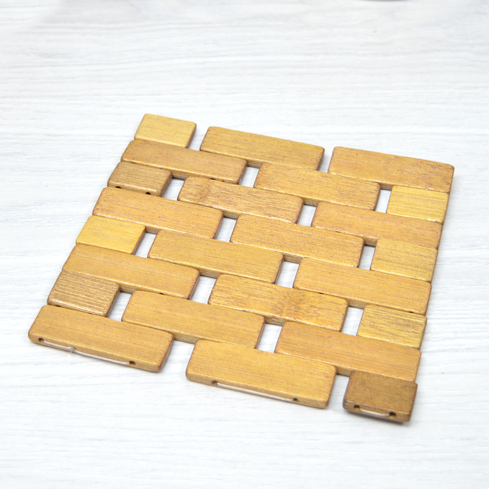 Подставка под горячее 16*15см "Брик" бамбук