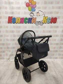 Коляска модульная Indigo Charlotte Sity cs 04 (черный+т.серый)