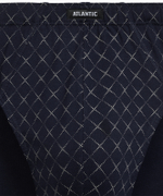 Мужские трусы слипы классика Atlantic, набор 3 шт., хлопок, тёмно-синие + серый меланж + зелёные, 3MP-205