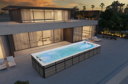 Длинный гидромассажный спа-бассейн Victoria Star VS-M1000 с подогревом и ламинарным противотоком